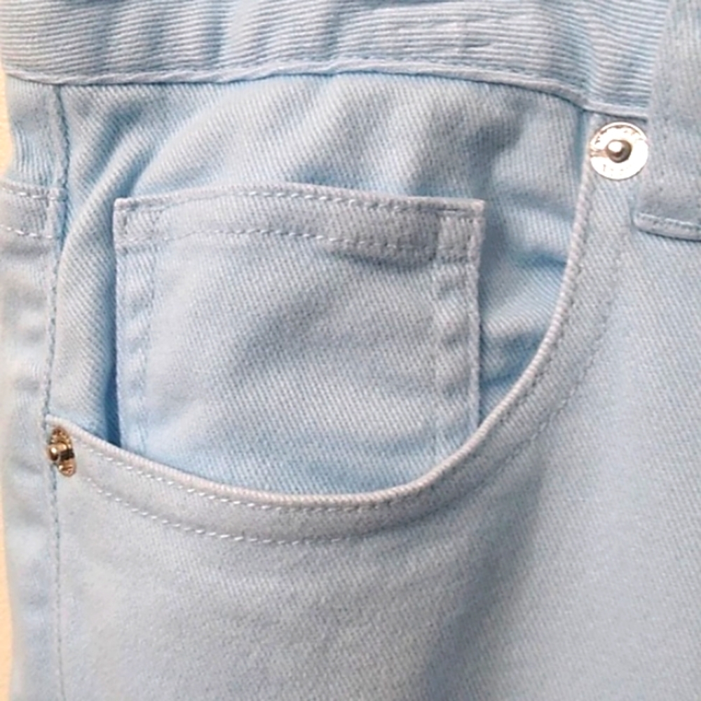 ๐HP๐Michael Kors Izzy Cropped Skinny Jeans, Light Blue, Size 12 - Picture 5 of 10